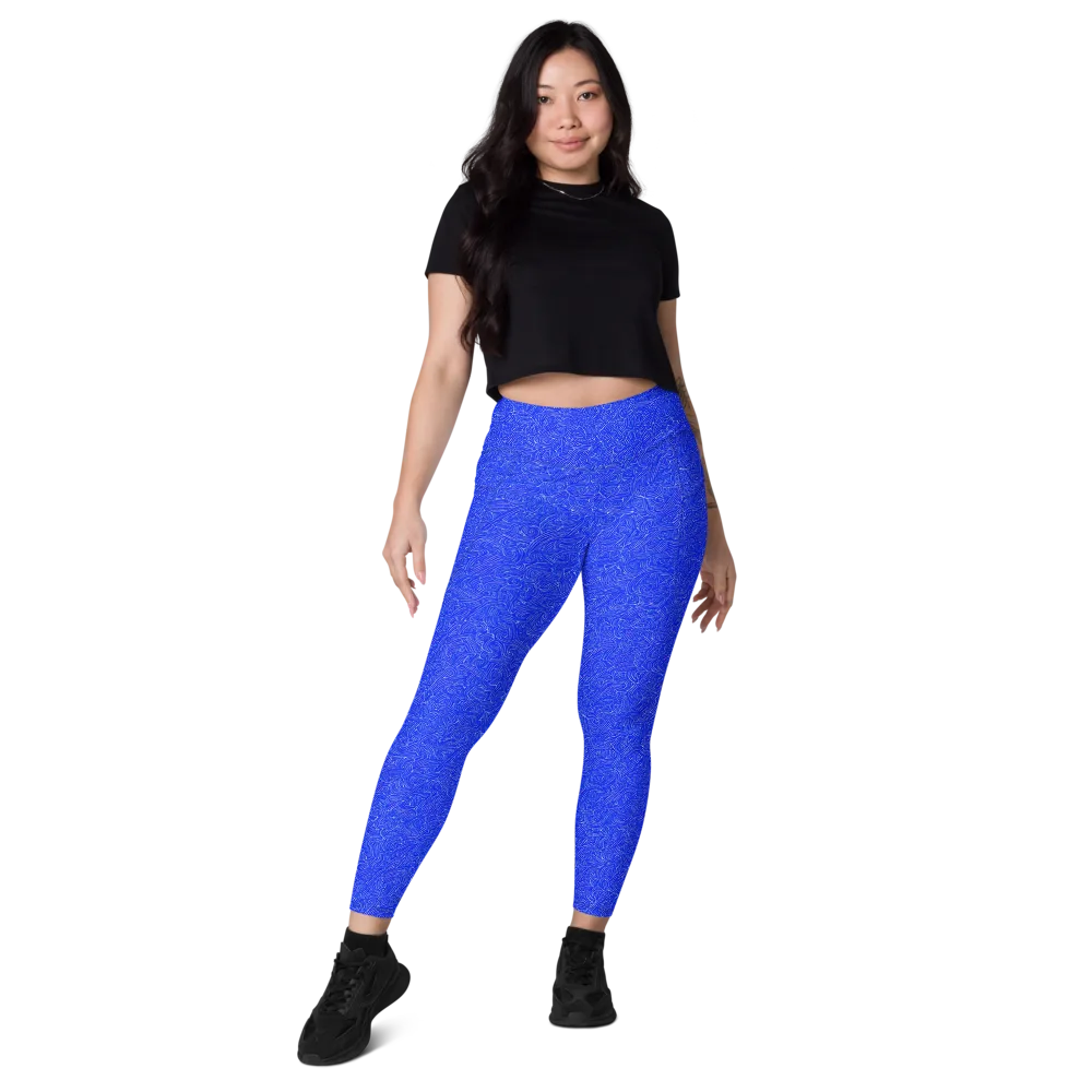 Electric Topography on Leggings with Pockets — Front