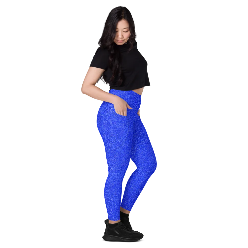 Electric Topography on Leggings with Pockets — Right
