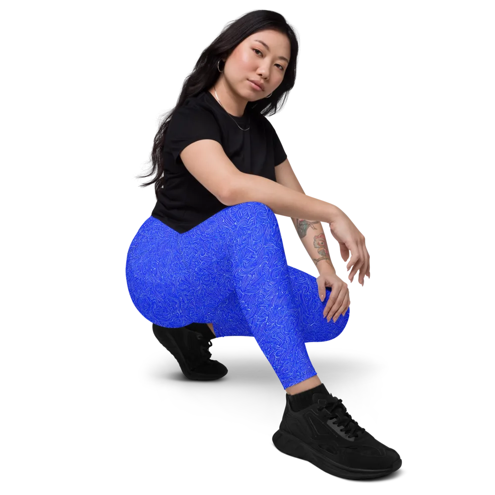 Electric Topography on Leggings with Pockets — Right Front