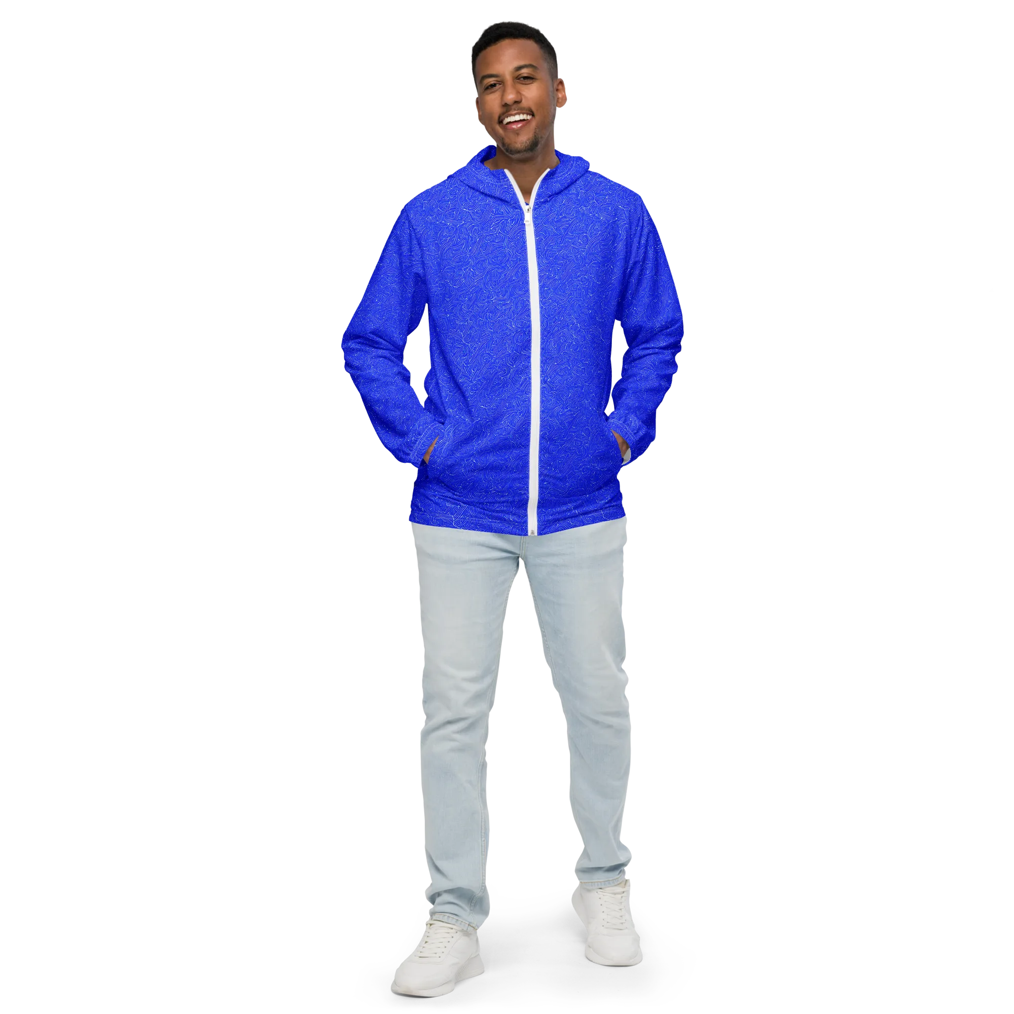 Electric Topography on Men's Windbreaker — Front