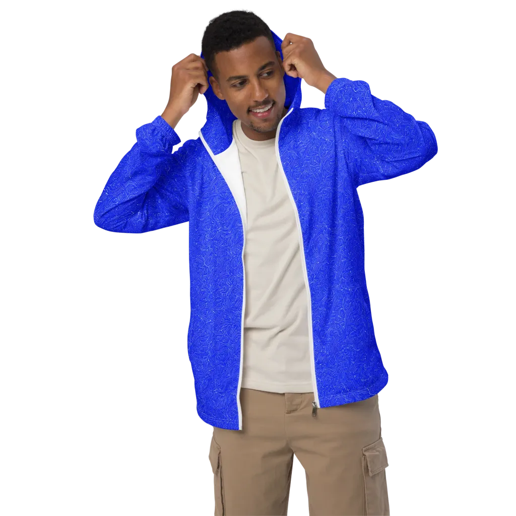 Electric Topography on Men's Windbreaker — Front