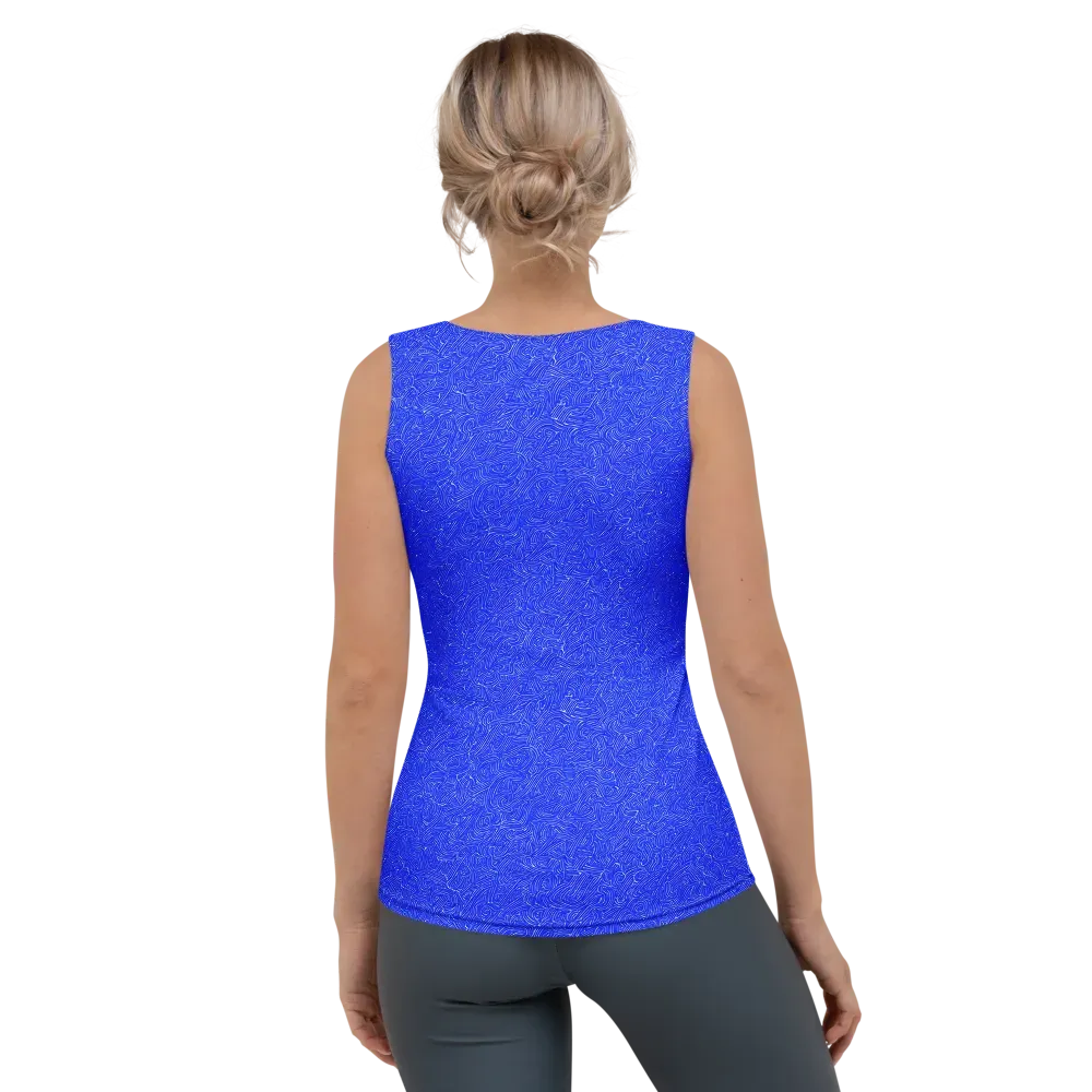 Electric Topography on Women's Tank Top — Back