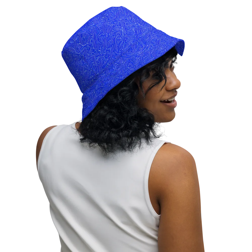 Electric Topography on Reversible Bucket Hat — Right Outside