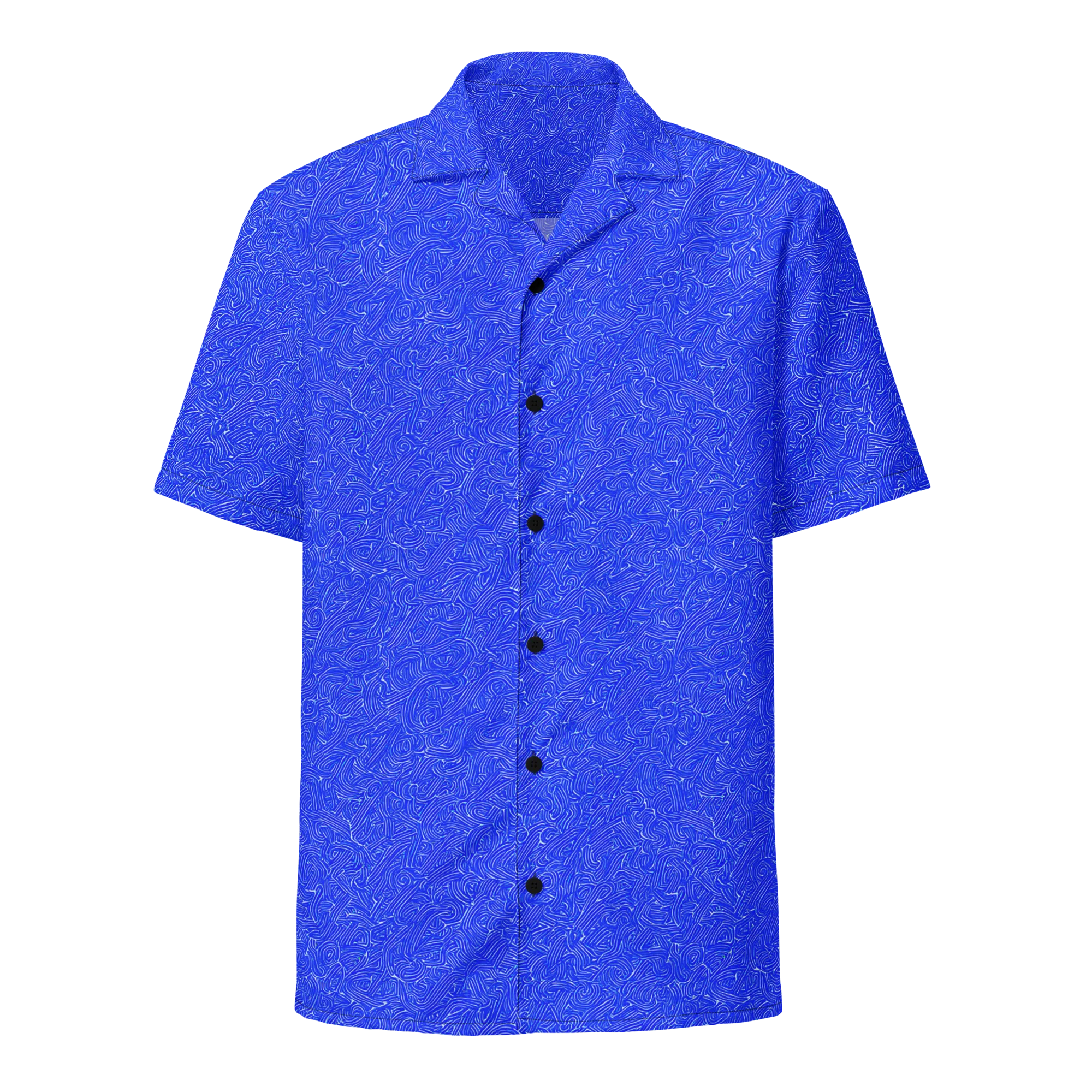 Electric Topography on Button Shirt — Front