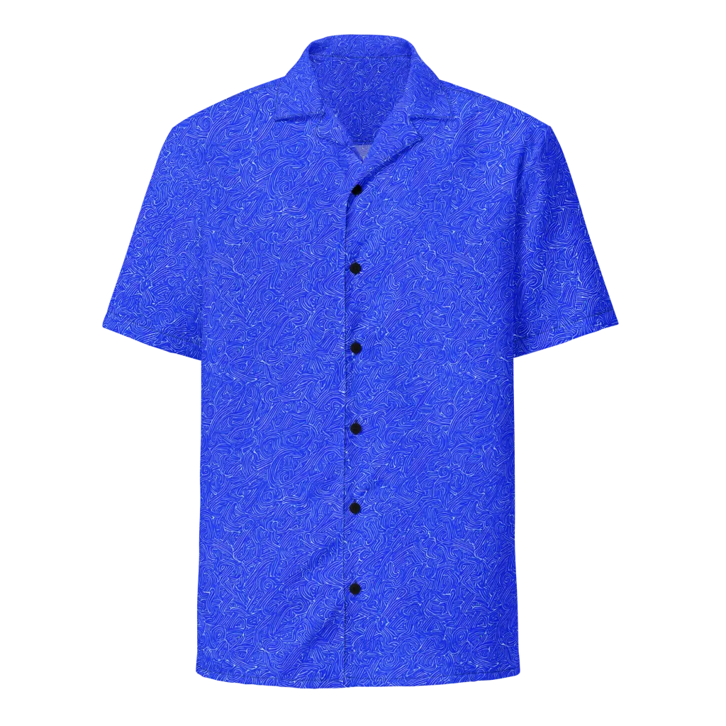 Electric Topography on Button Shirt — Front