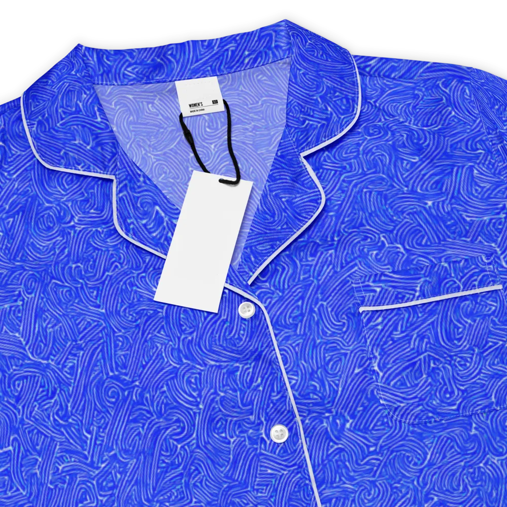 Electric Topography on Women's Short Sleeve Pajama Top — Product details