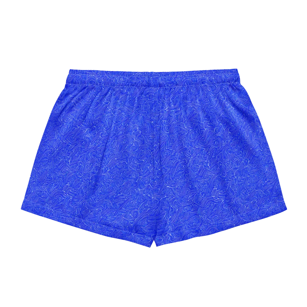 Electric Topography on Women's Pajama Shorts — Back