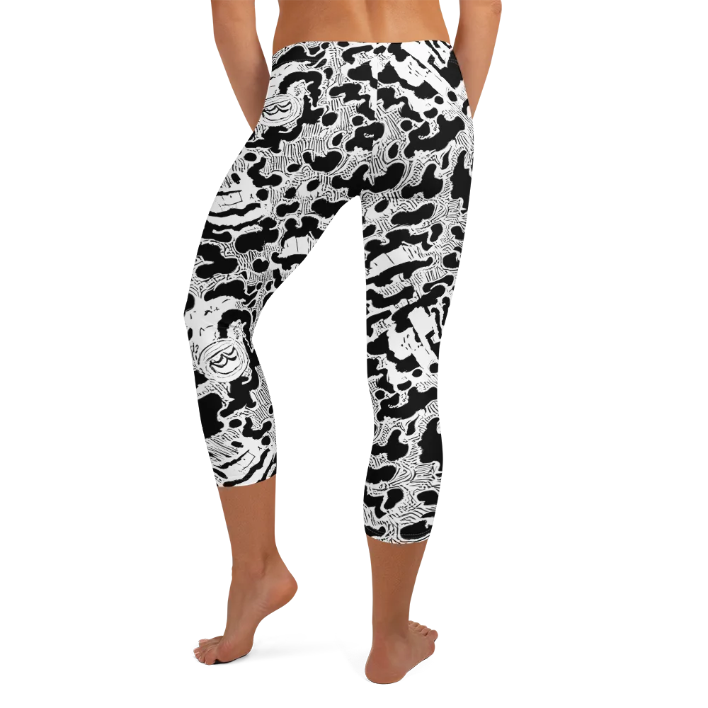 Inkbone Rapture on Capri Leggings — Back