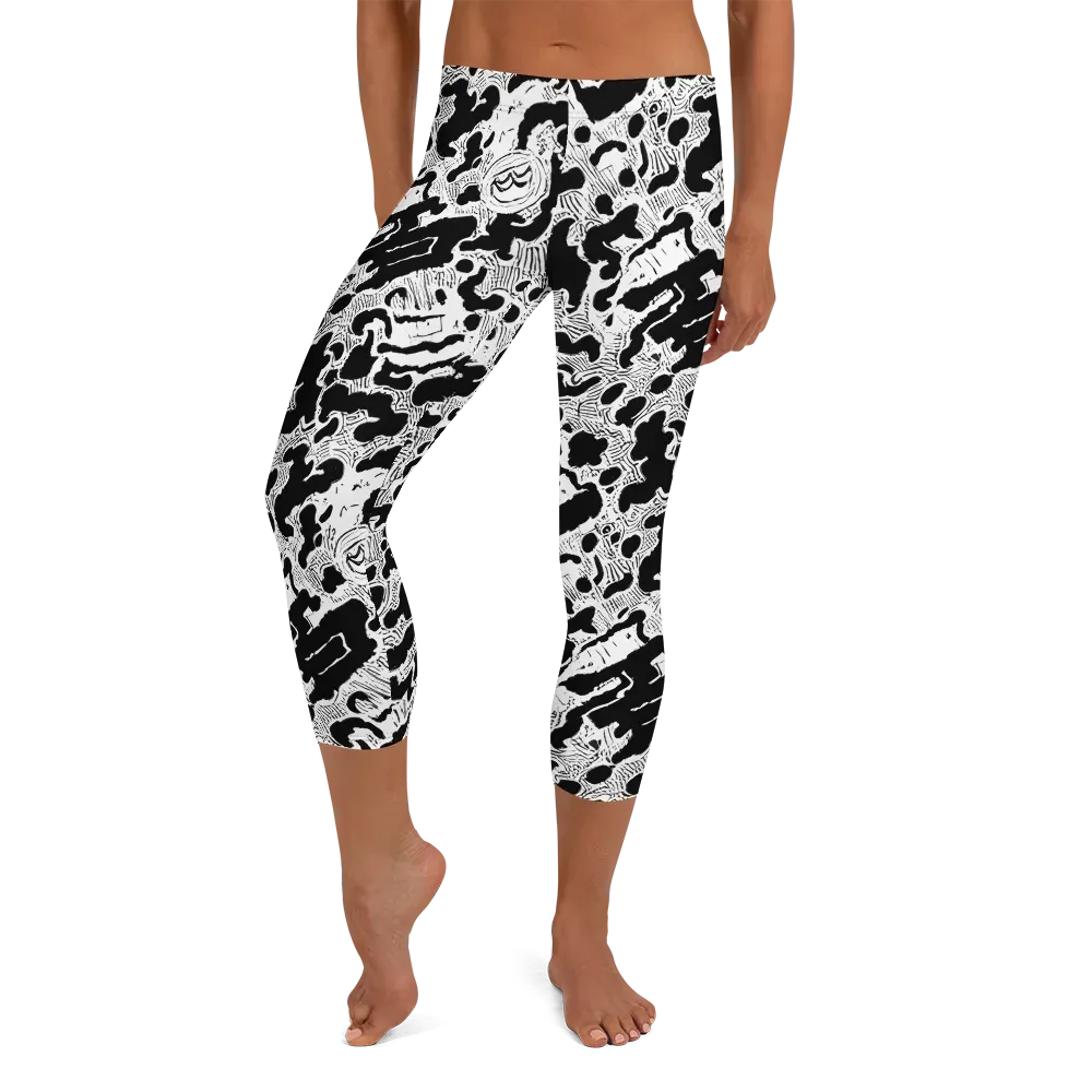 Inkbone Rapture on Capri Leggings — Front