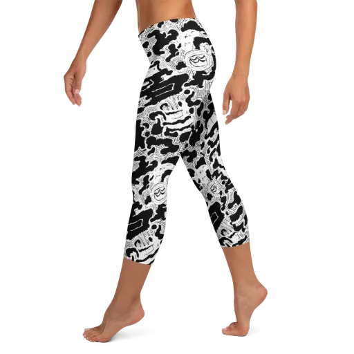 Inkbone Rapture on a Capri Leggings