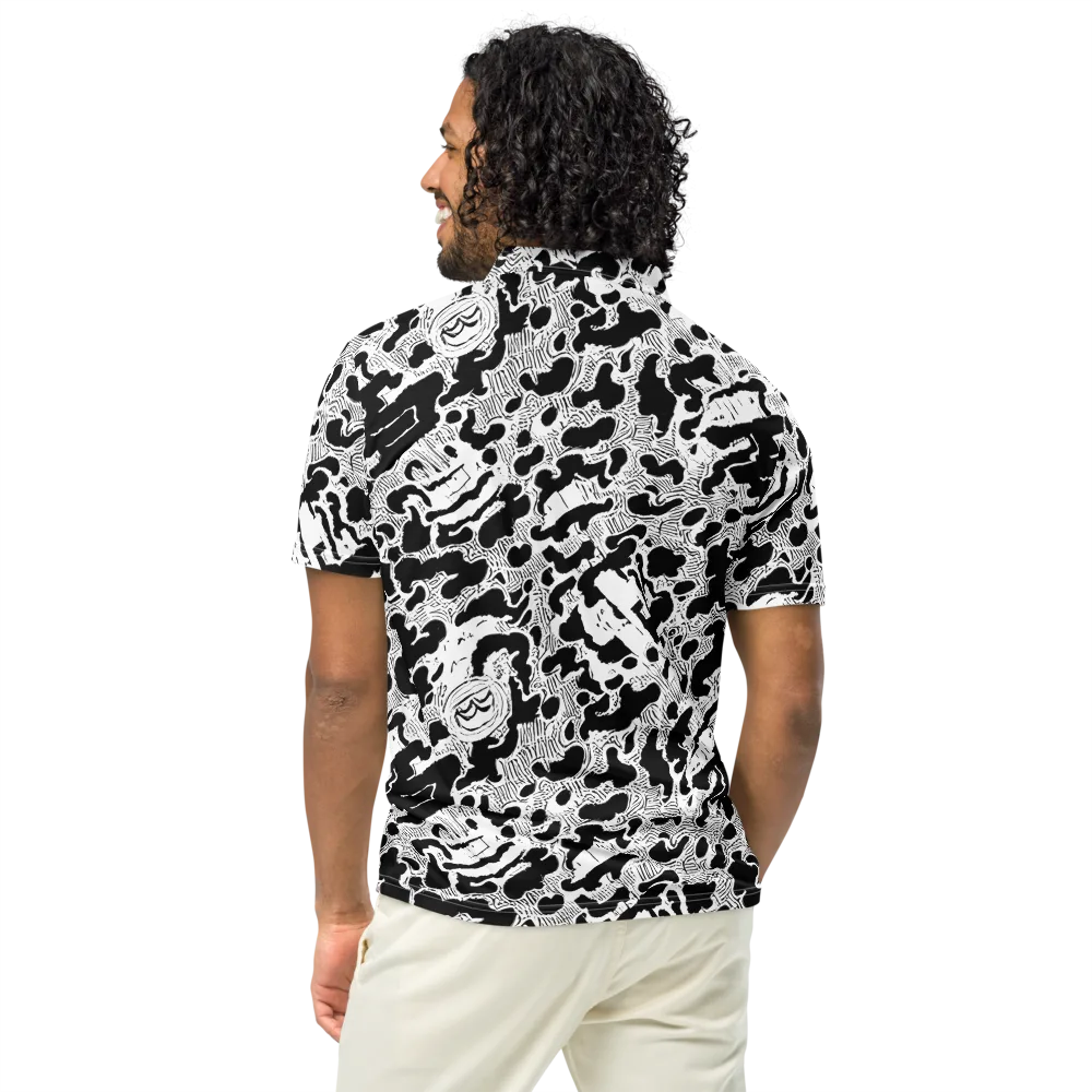 Inkbone Rapture on Men's Slim Fit Polo Shirt — Back