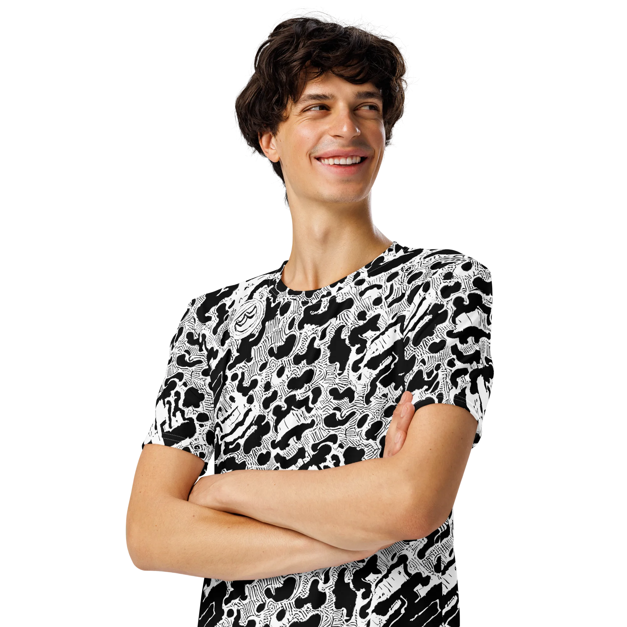 Inkbone Rapture on Men's Crew Neck T-Shirt — Left Front