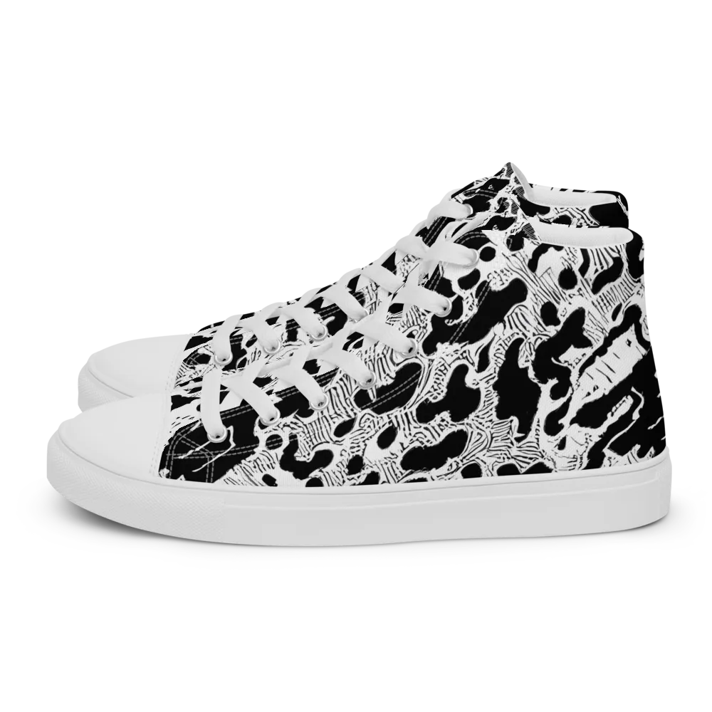 Inkbone Rapture on Men's High Top Canvas Shoes — Left