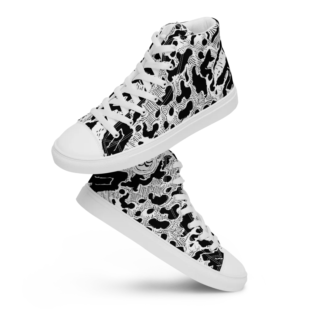 Inkbone Rapture on Men's High Top Canvas Shoes — Front