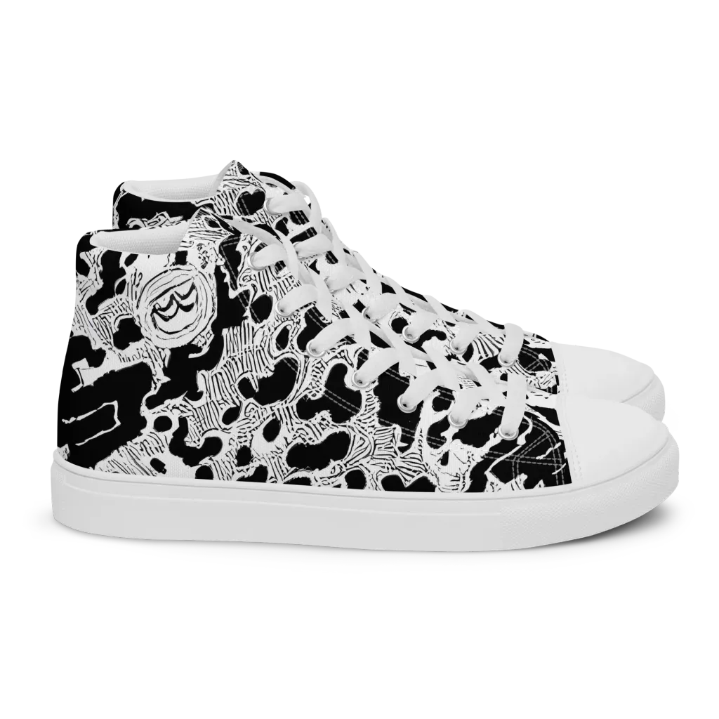 Inkbone Rapture on Women's High Top Canvas Shoes — Right