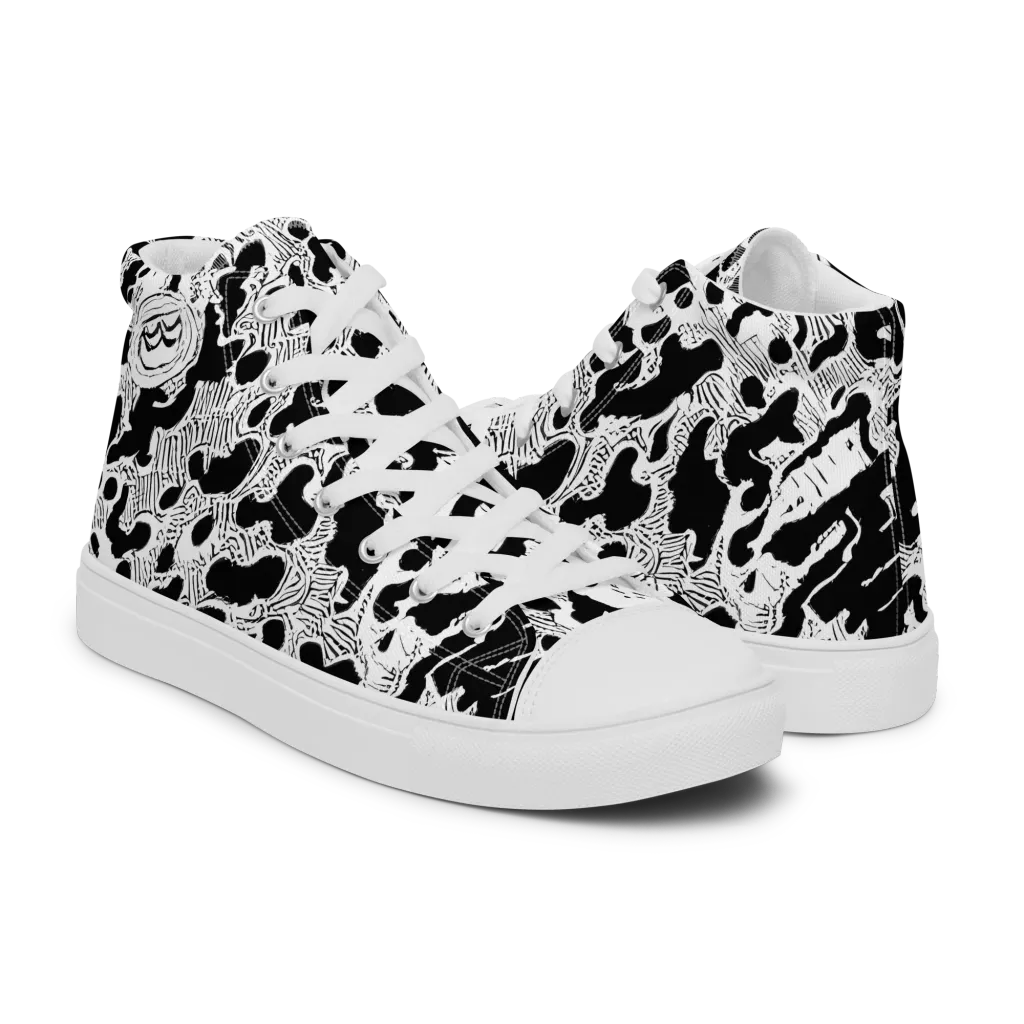 Inkbone Rapture on Women's High Top Canvas Shoes — Right