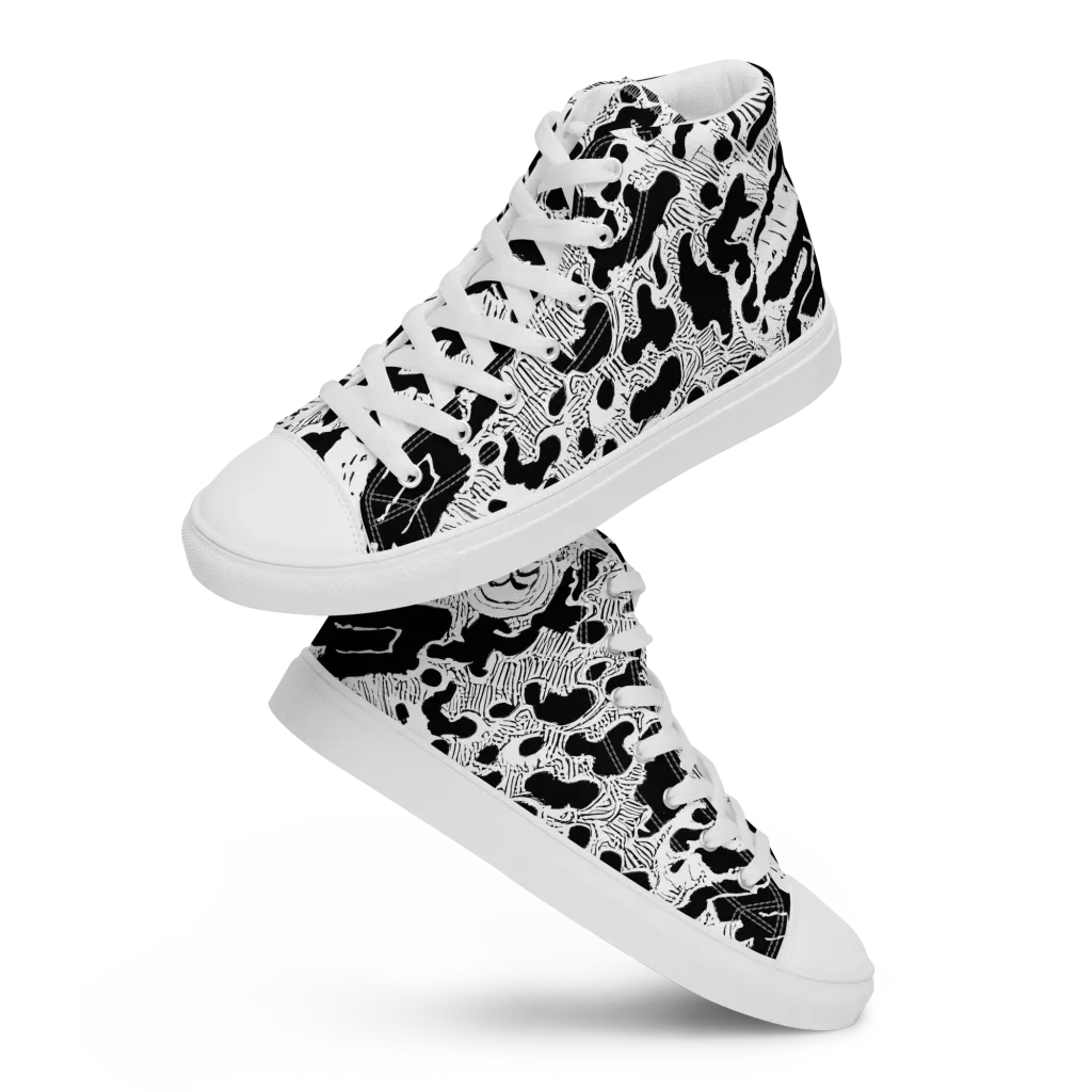 Inkbone Rapture on Women's High Top Canvas Shoes — Front