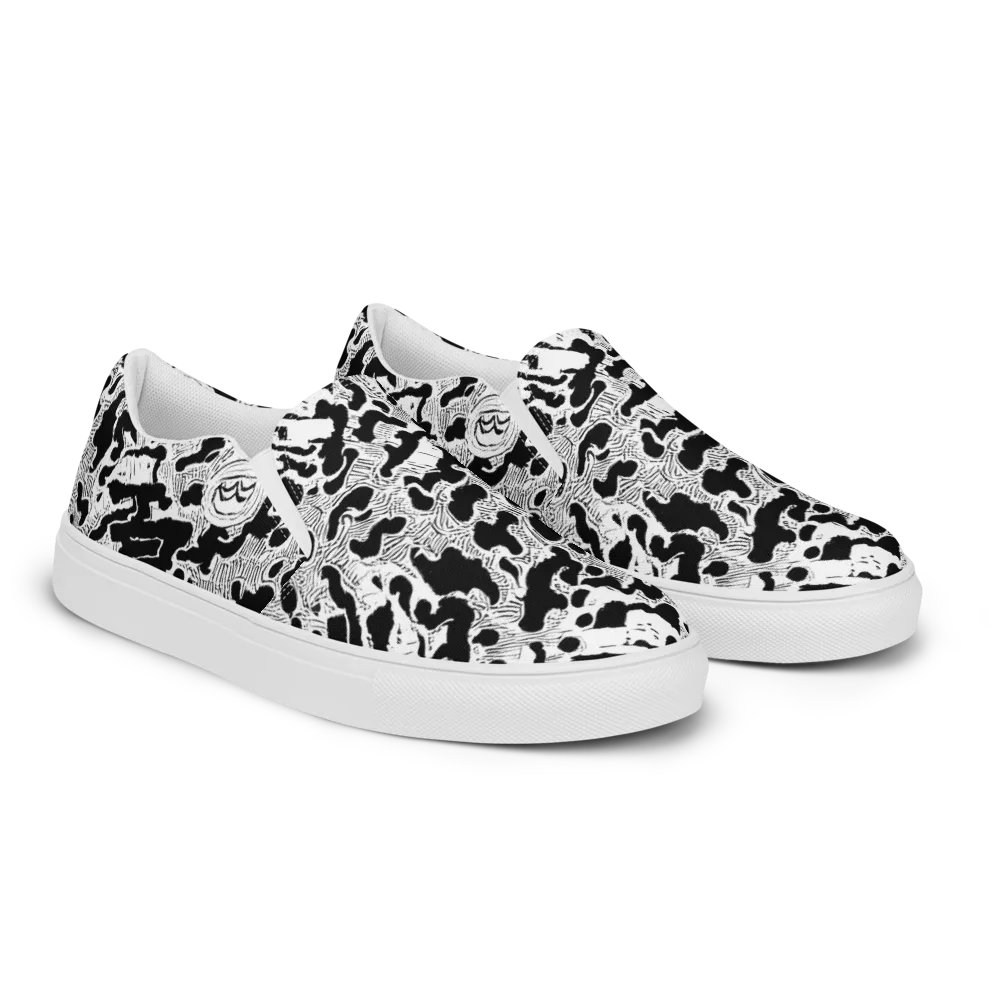 Inkbone Rapture on Men's Slip-On Canvas Shoes — Right Front
