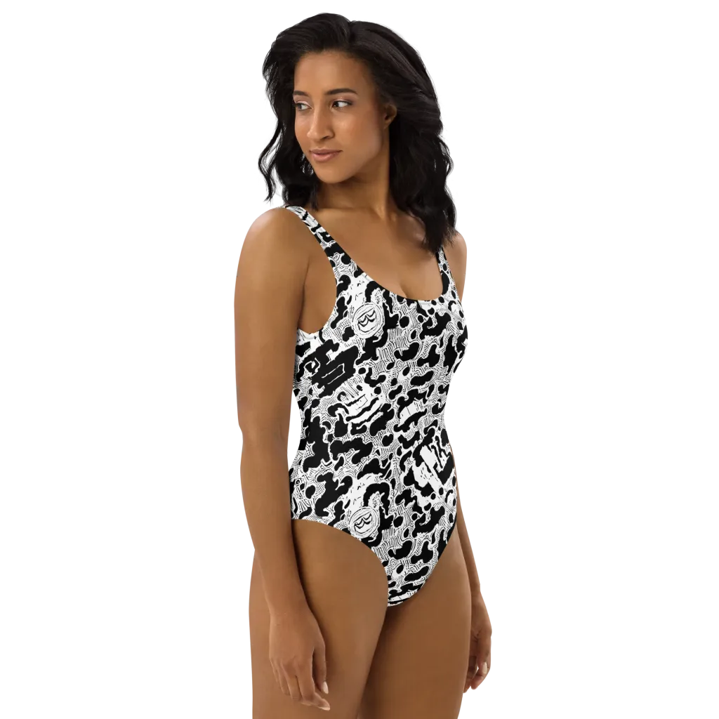 Inkbone Rapture on One-Piece Swimsuit — Right