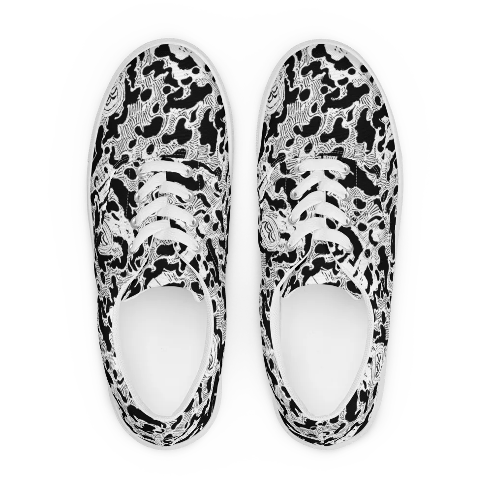 Inkbone Rapture on Men's Lace-Up Canvas Shoes — Front