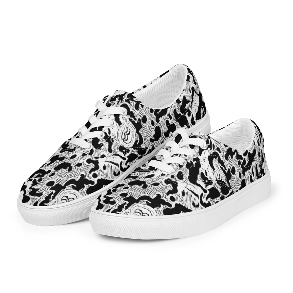 Inkbone Rapture on Men's Lace-Up Canvas Shoes — Left Front