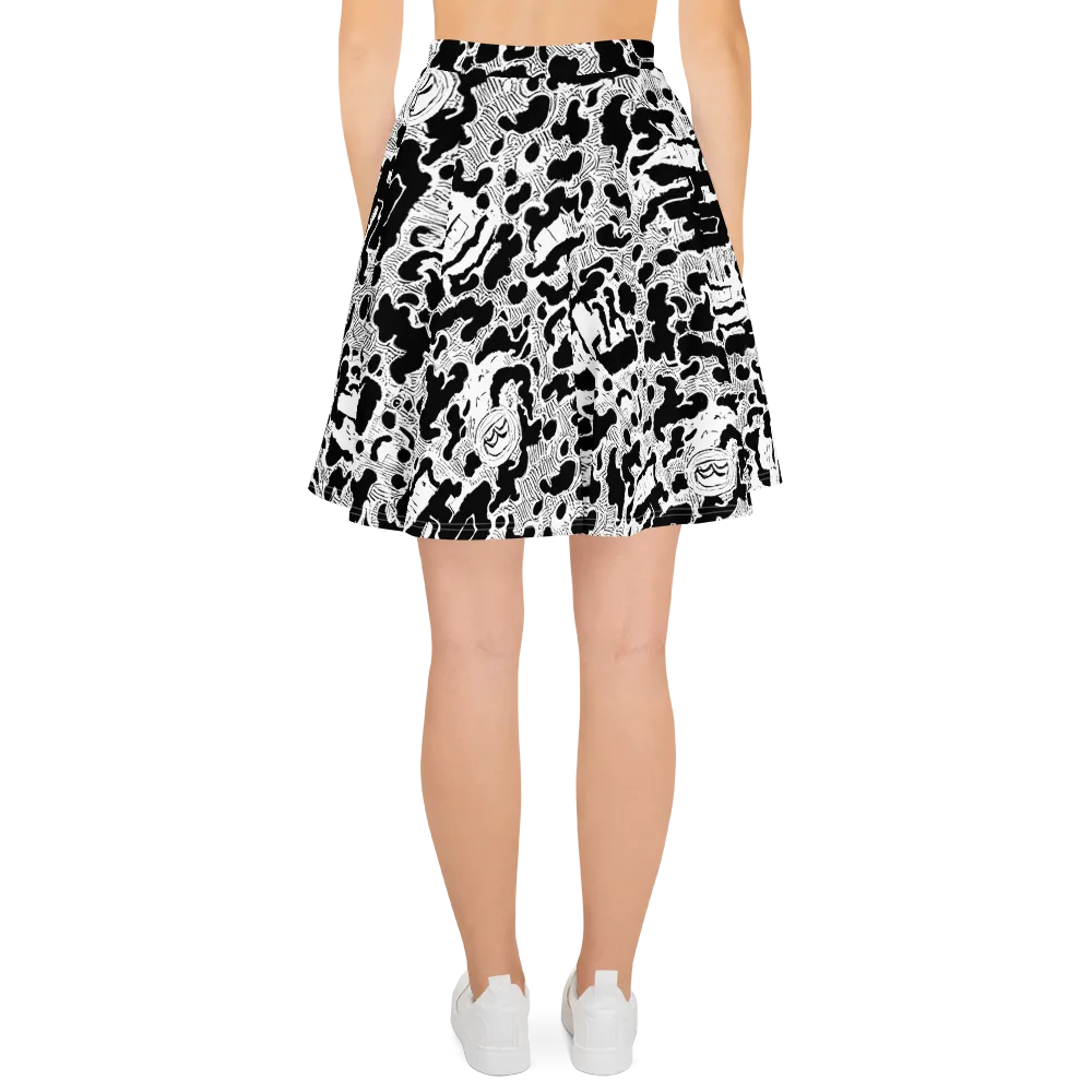 Inkbone Rapture on Skater Skirt — Back
