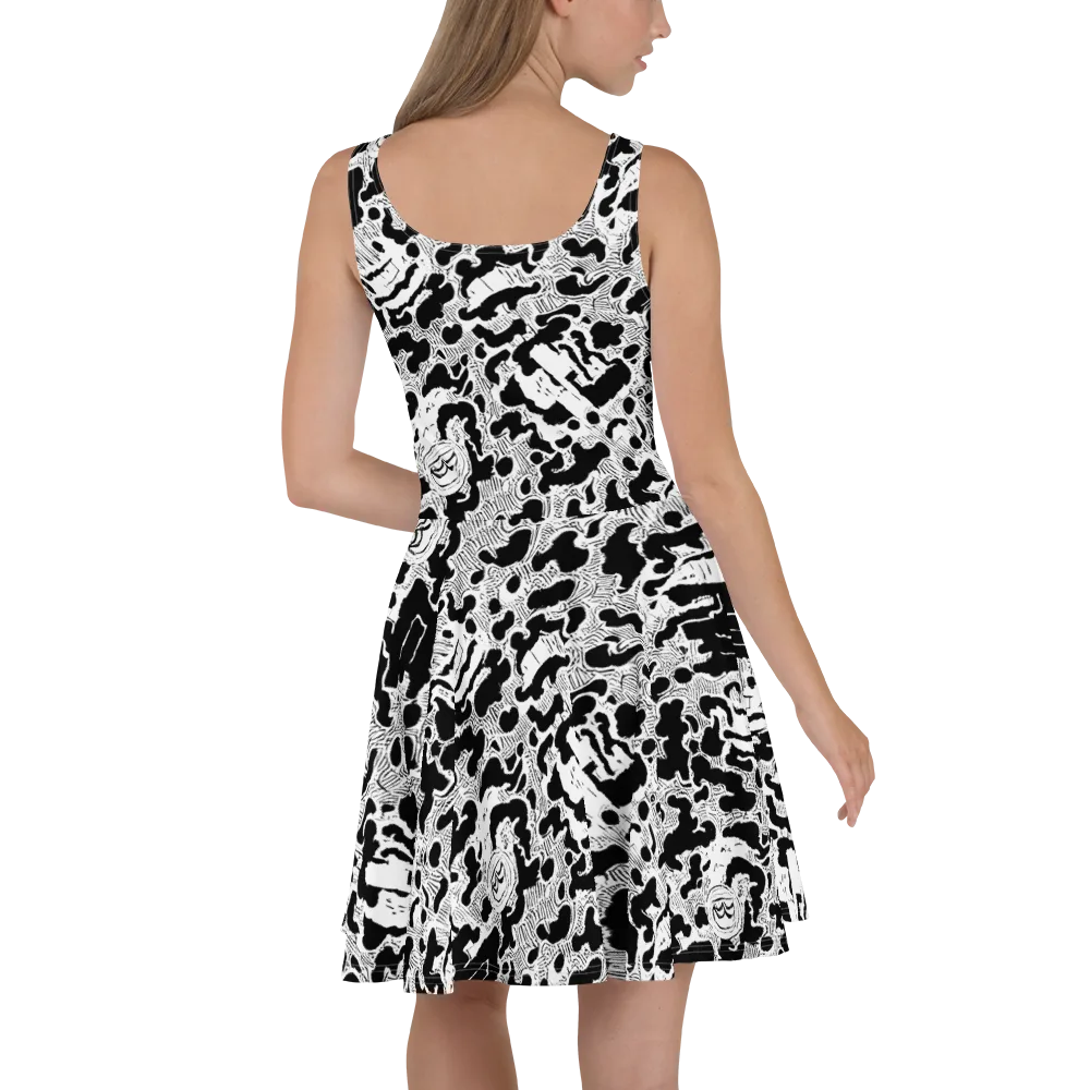 Inkbone Rapture on Skater Dress — Back