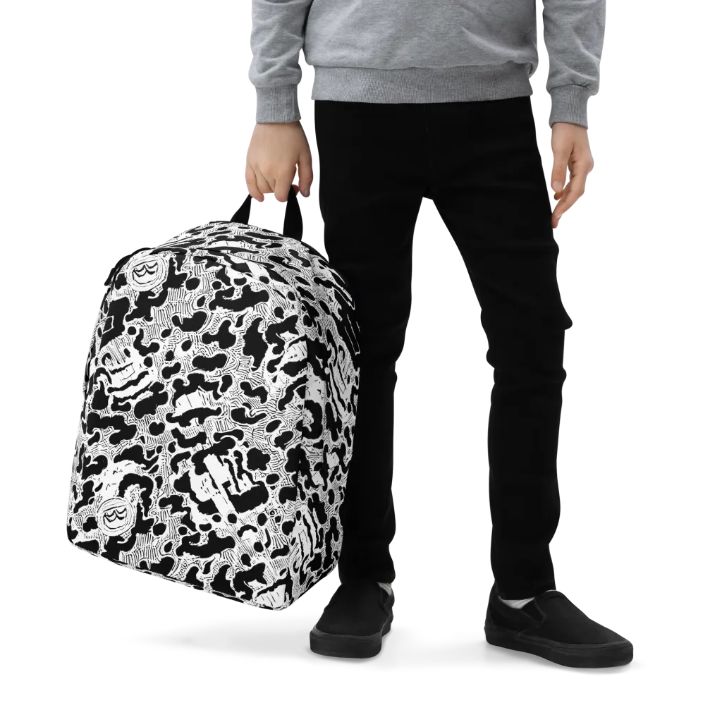 Inkbone Rapture on Minimalist Backpack — Zoomed-in