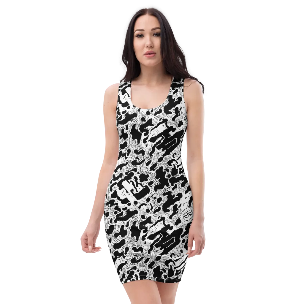 Inkbone Rapture on Bodycon Dress — Front