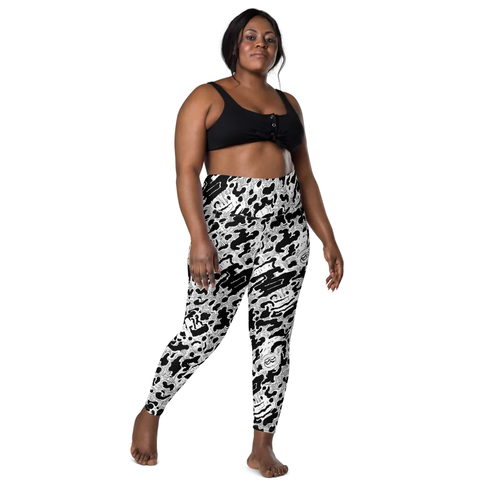 Inkbone Rapture on Leggings with Pockets — Front