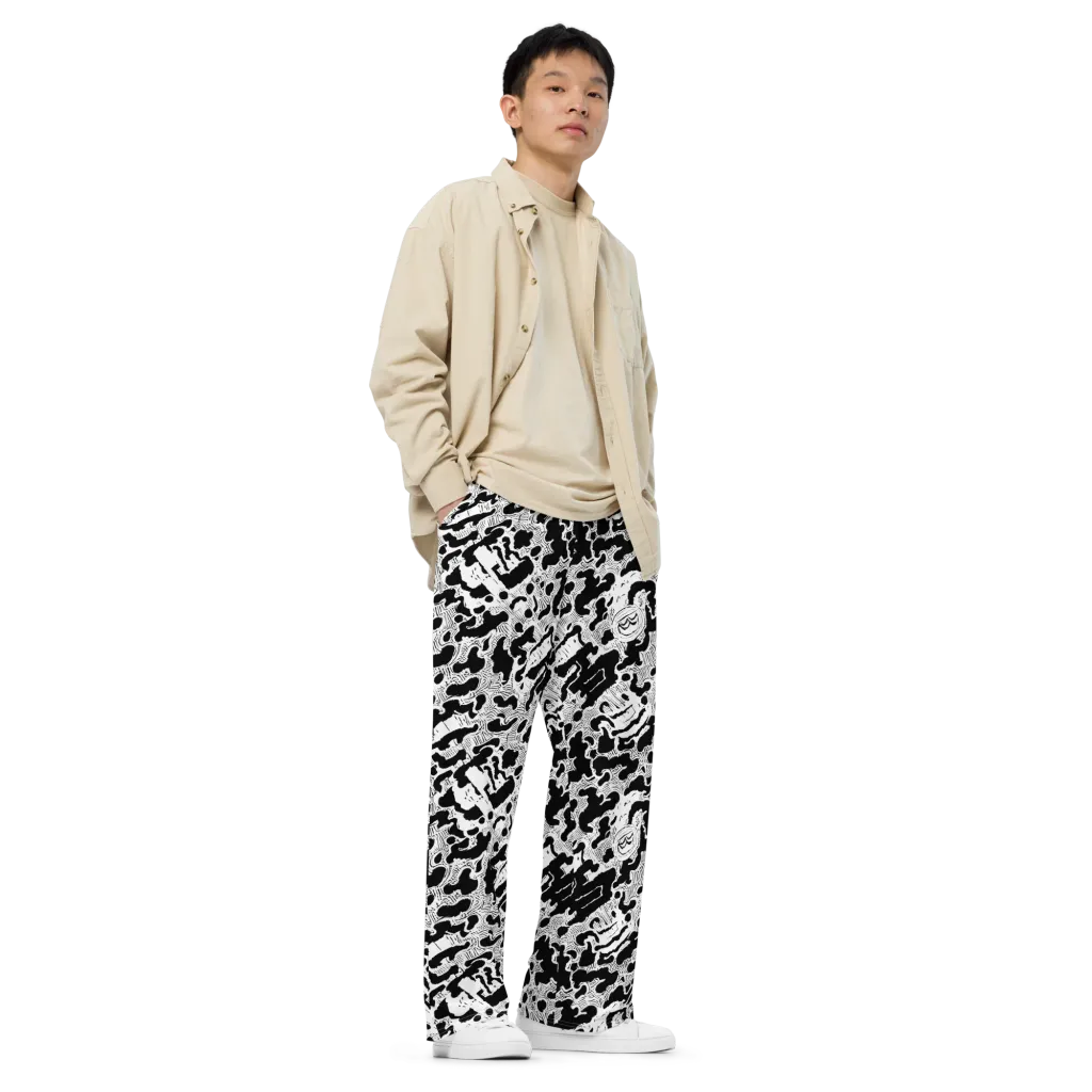 Inkbone Rapture on Wide-Leg Pants — Right Front