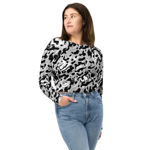 Inkbone Rapture on a Long Sleeve Crop Top