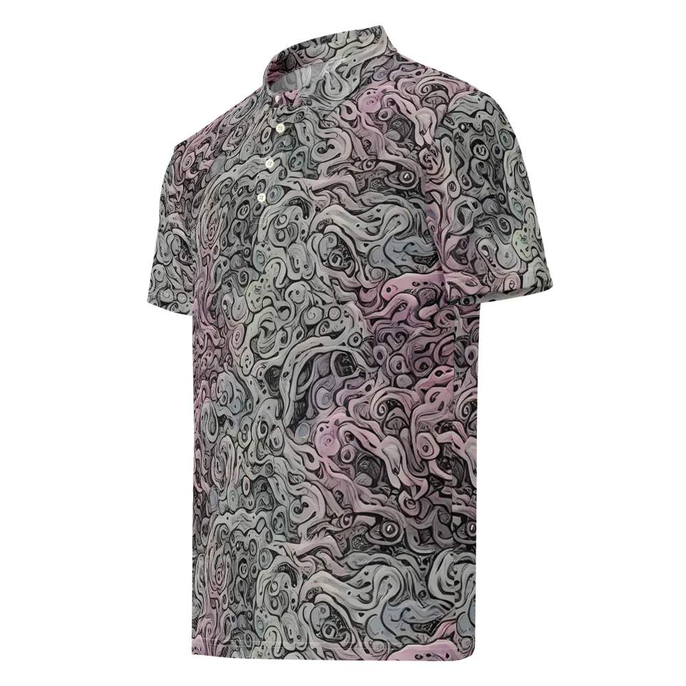 Pastel Vortex on Men's Slim Fit Polo Shirt — Left Front
