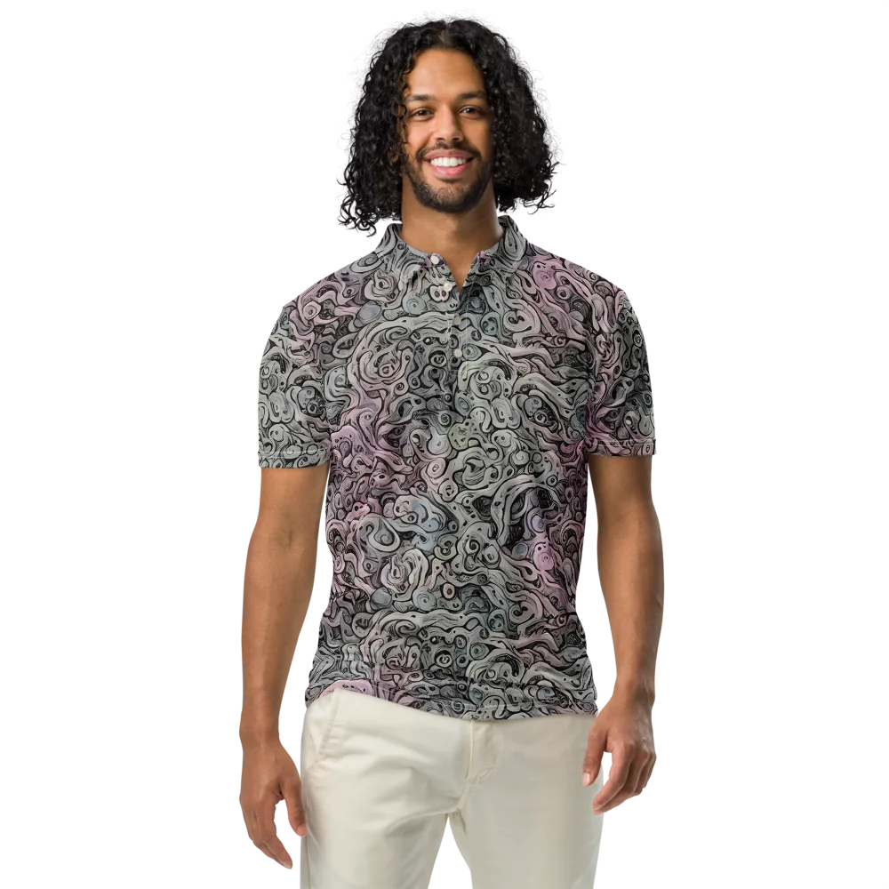Pastel Vortex on Men's Slim Fit Polo Shirt — Front