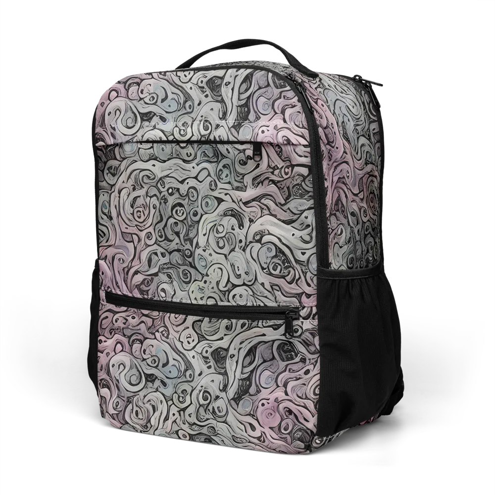 Pastel Vortex on Utility Backpack — Left Front