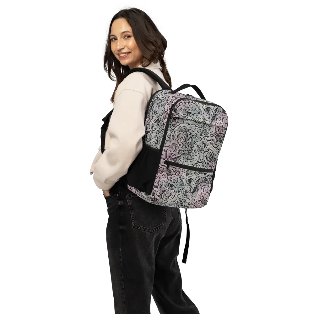 Pastel Vortex on Utility Backpack — Back