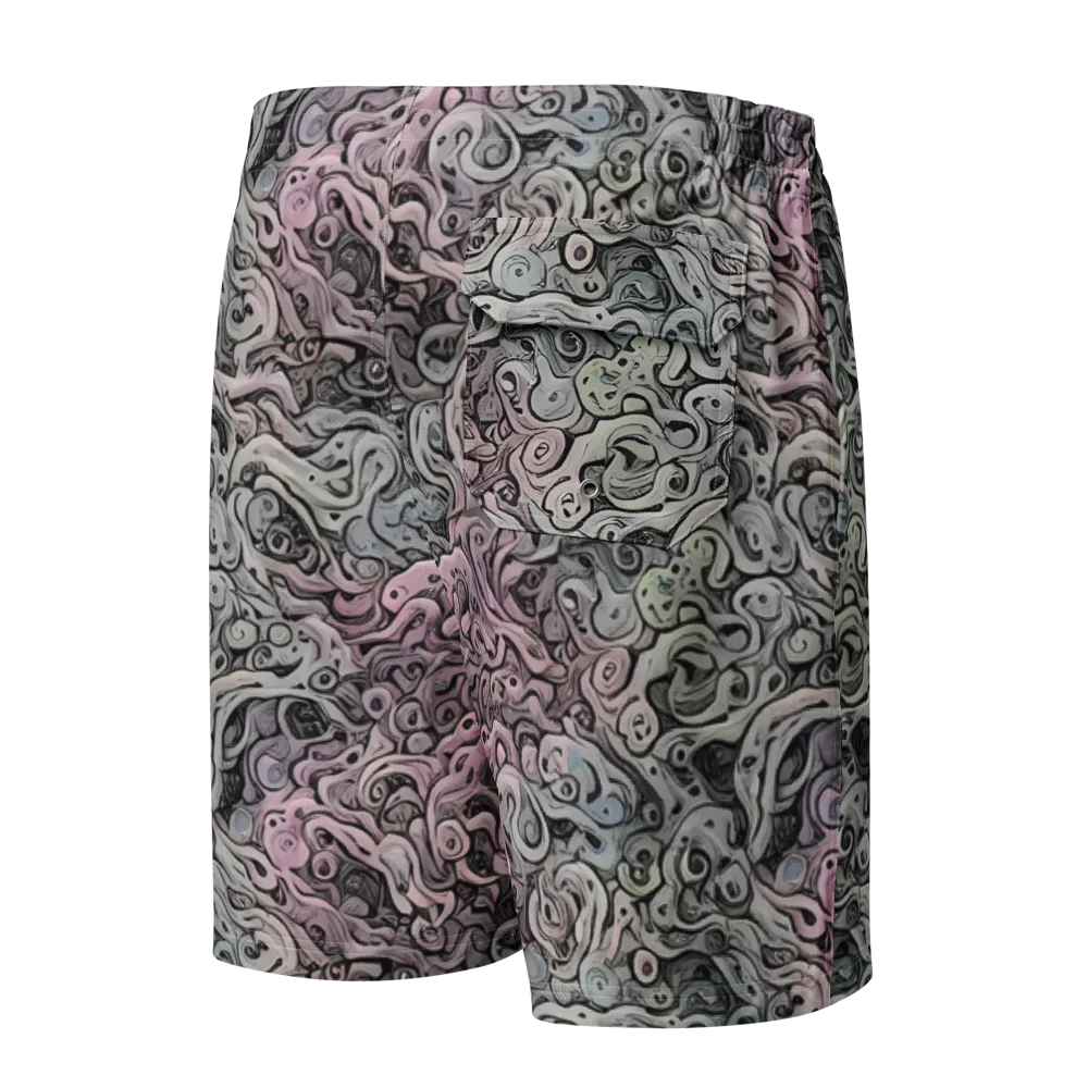 Pastel Vortex on Men's Board Shorts — Back