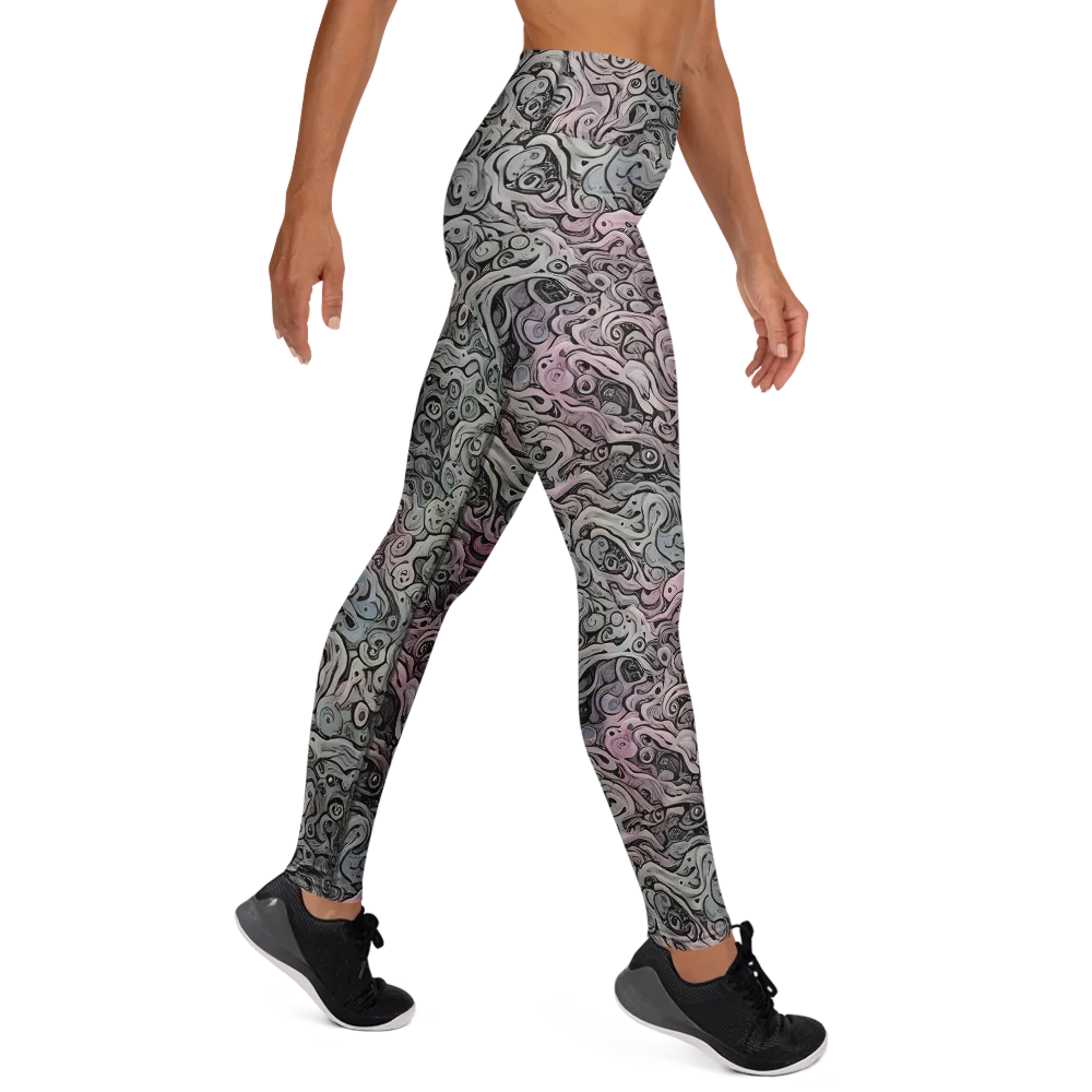 Pastel Vortex on Yoga Leggings — Right
