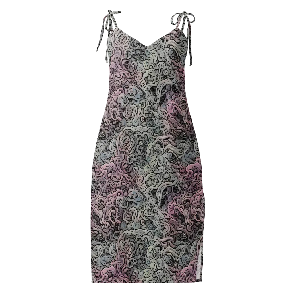 Pastel Vortex on Slip Dress — Front