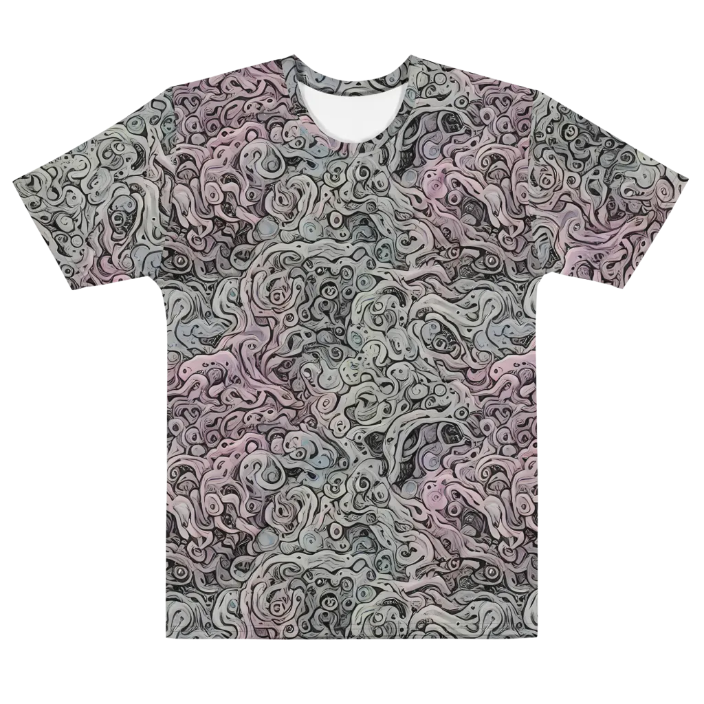Pastel Vortex on Men's Cotton Crew Neck T-Shirt — Front