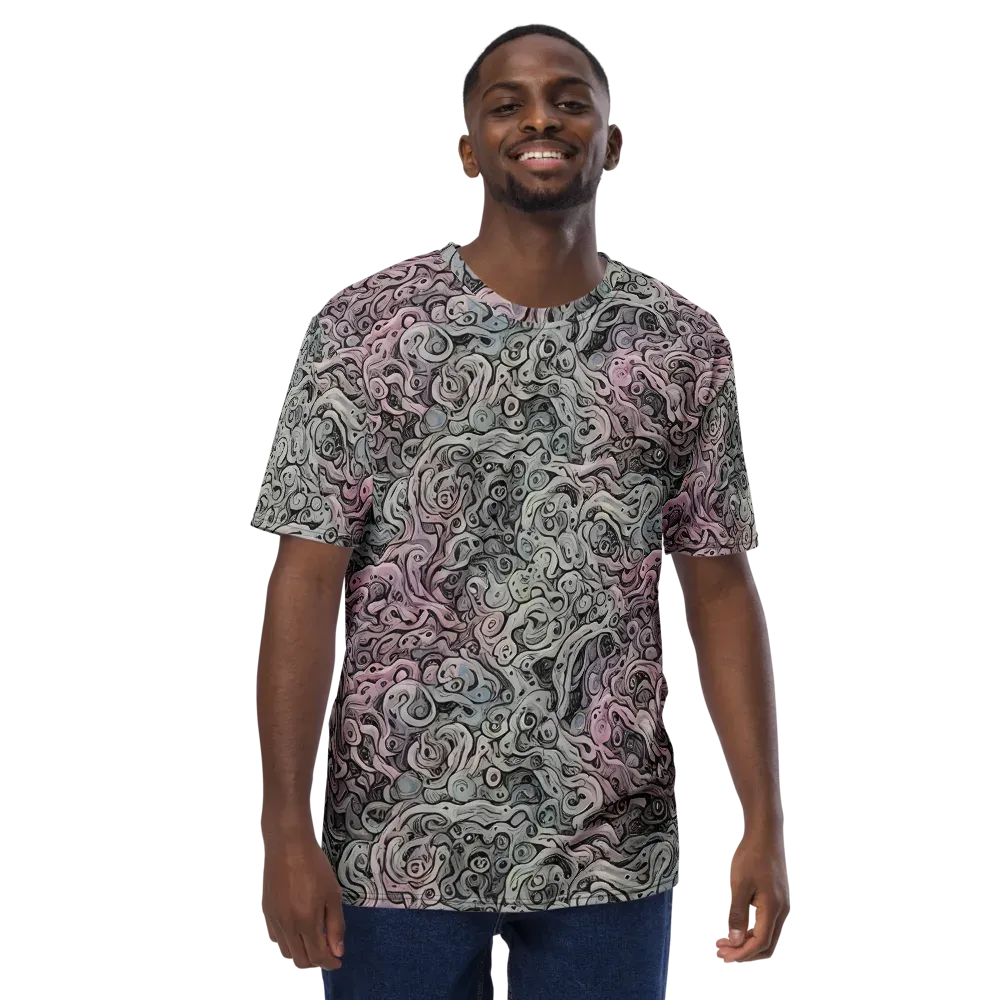 Pastel Vortex on Men's Crew Neck T-Shirt — Front