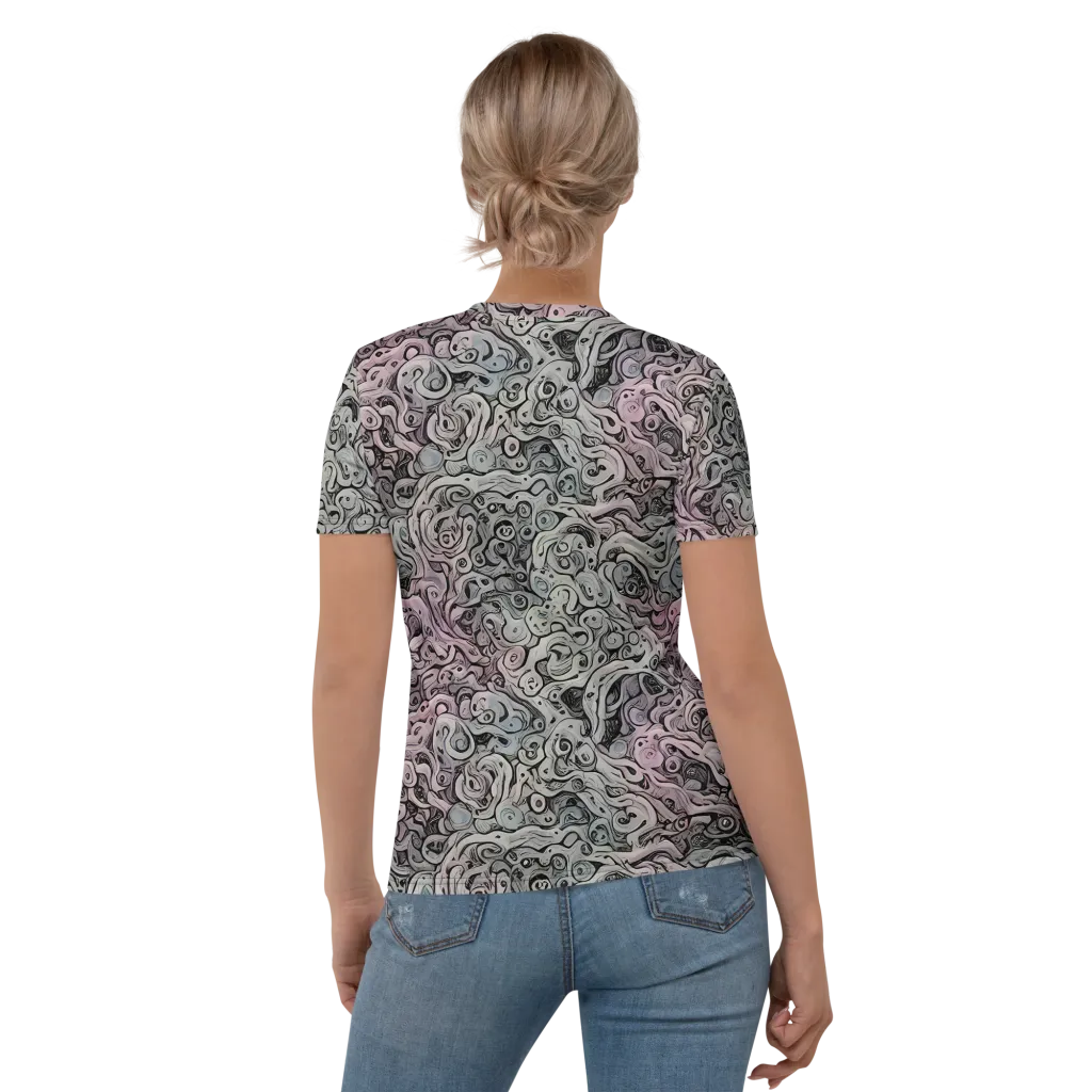 Pastel Vortex on Women's Crew Neck T-Shirt — Back