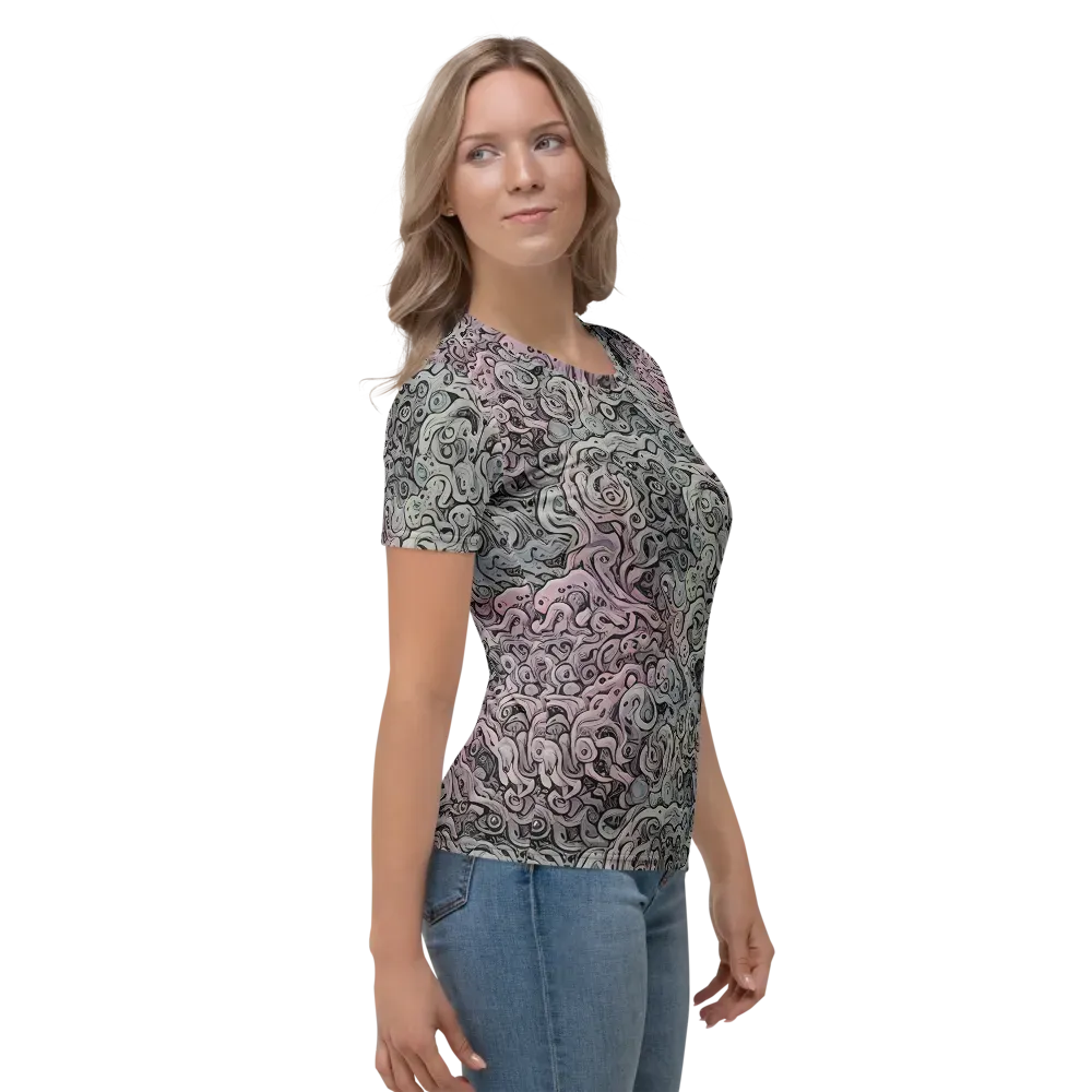 Pastel Vortex on Women's Crew Neck T-Shirt — Right