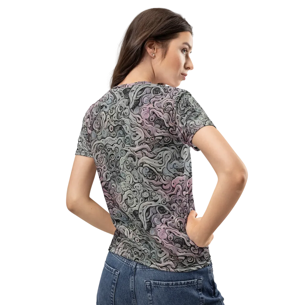 Pastel Vortex on Women's Crew Neck T-Shirt — Back