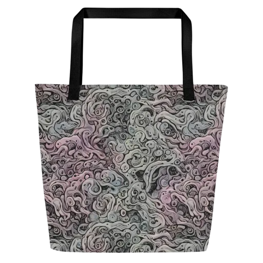 Pastel Vortex on a Large Tote Bag W/ Pocket