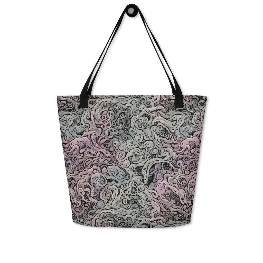 Pastel Vortex on Large Tote Bag W/ Pocket — Front