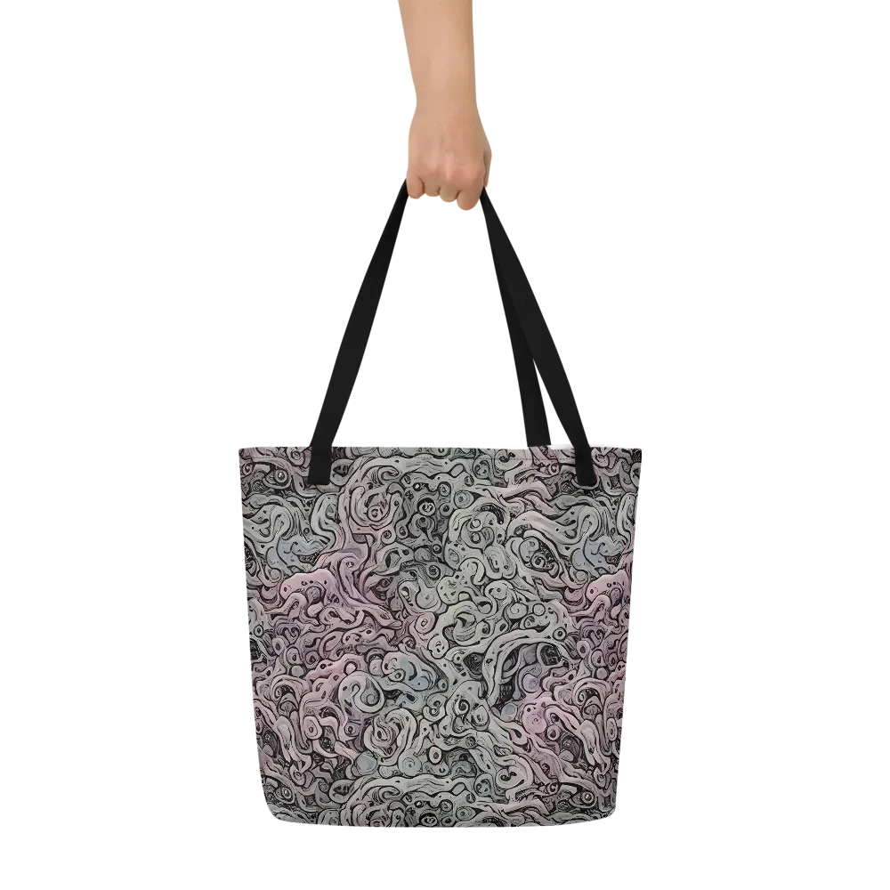 Pastel Vortex on Large Tote Bag W/ Pocket — Front