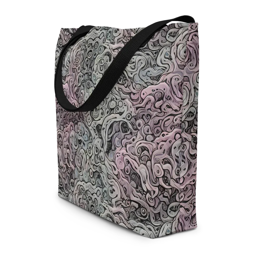 Pastel Vortex on Large Tote Bag W/ Pocket — Front