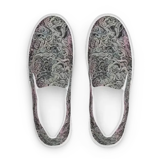 Pastel Vortex on a Women's Slip-On Canvas Shoes