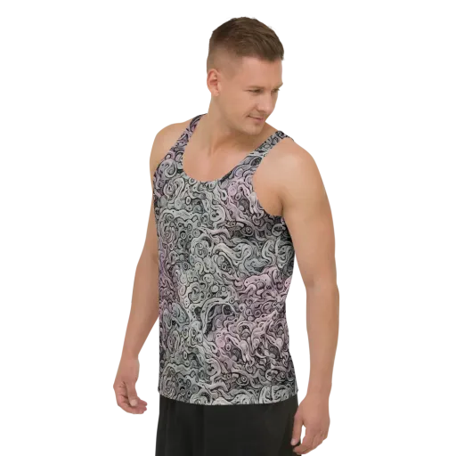 Pastel Vortex on a Men's Tank Top